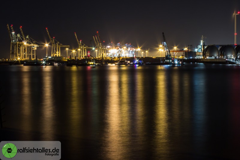 Skyline des Hafens von Hamburg