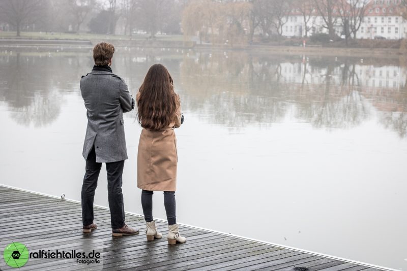 Ekaterina und Max am Bootssteg