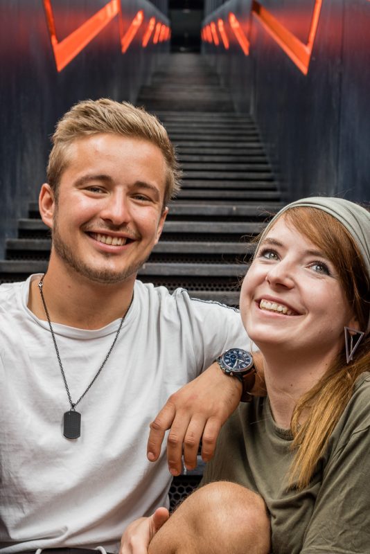 Zeche Zollverein auf der Treppe zum Museum