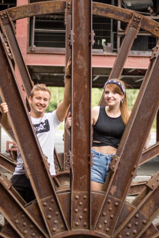 Ein altes Förderrad auf der Zeche Zollverein